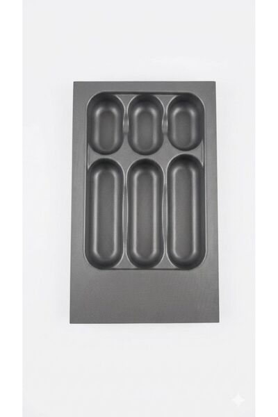kayatexonline Kesilebilir Çekmece İçi Kaşıklık 29 x 48,5 cm Antrasit - Bölmel...