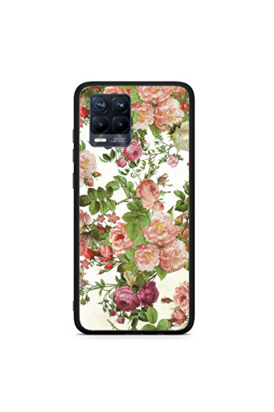 Other Realme 8 Pink roses 2 Black Glossy Θήκη