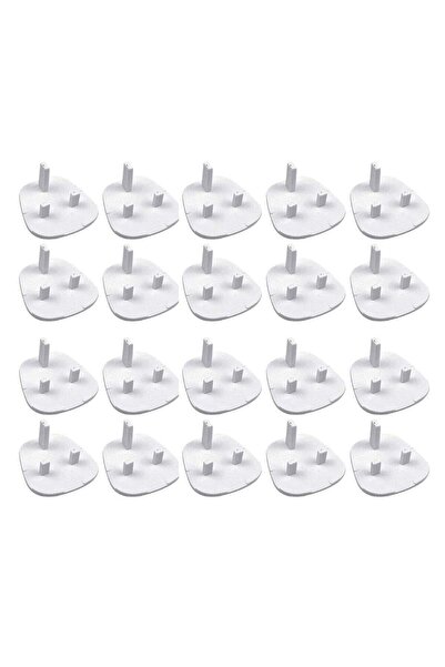 Duravel Electric Socket Safety Plug Covers, White, Pack of 20