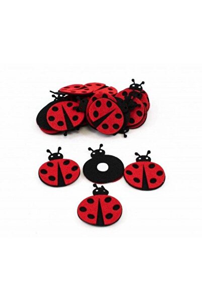 OEM Textile Ornament With Glue 20/ Top Bottom Set Ladybug