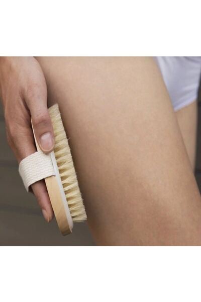NİVENE Natural Horsehair Brush Anti-Cellulite Brush for Batik Hair and Anti-Vergeture Brush
