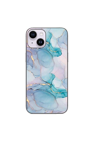 OEM Husa compatibila cu Apple iPhone 14 Silicon Gel Tpu Model Abstract Waterc...