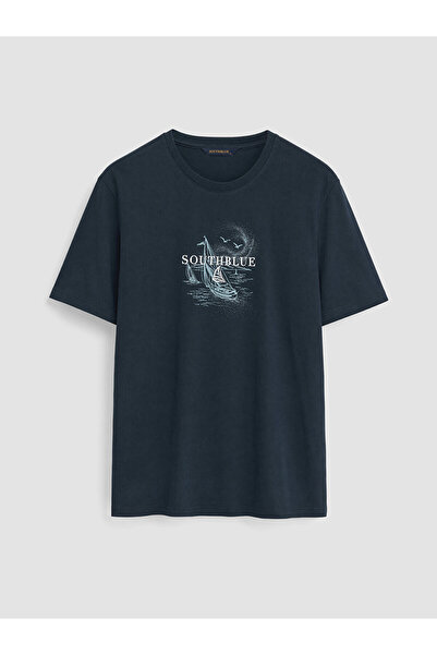 LC Waikiki Tricou bărbătesc din bumbac pieptănat, imprimat, de calitate Gencc