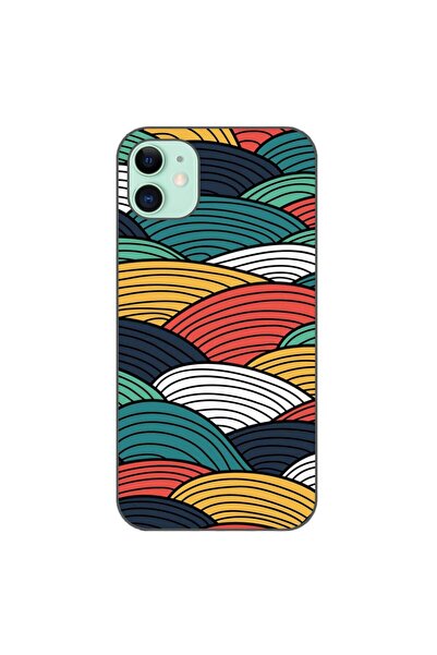OEM Husa compatibila cu Apple iPhone 11 Silicon Gel Tpu Model Abstract Stripe...