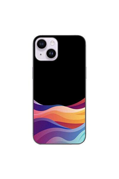 OEM Θήκη συμβατή με Apple iPhone 15 από σιλικόνη gel TPU με σχέδιο Νέον Κύματα