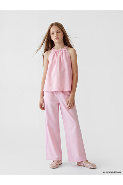 LC Waikiki Seray nova sezona širokih poplin pantalona za devojčice