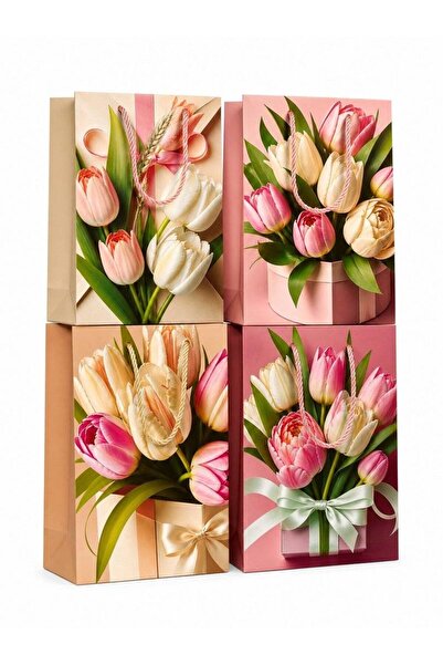 OEM Pungi Cadou Buchet lalele 12/set 18x23x10cm