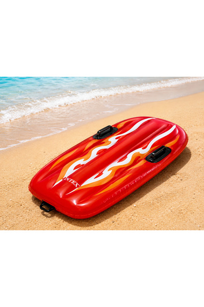 Intex Saltea Gonflabilă pentru Apă 58165NP, 112 x 62 cm, Roșie, cu Mânere, pentru Piscină și Plajă