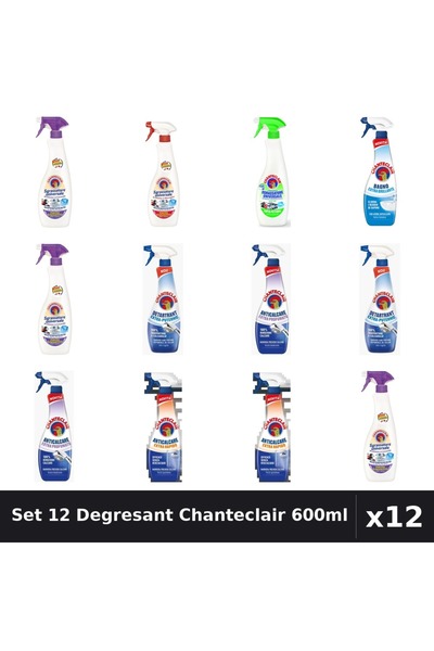 Chanteclair Set 12 Degresant Universal 600ml - Extra Parfumat, Extra Puternic...