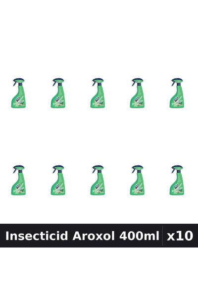 Aroxol Set 10 Spray Insecticid 400ml - Anti Gandaci, Tantari, Muste - Protectie