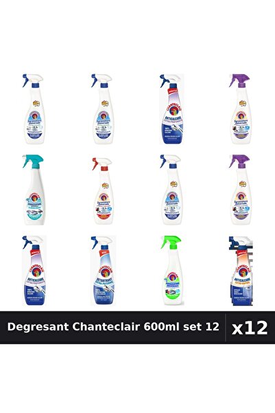 Chanteclair Set 12 Degresant Universal 600-625ml - 8 Arome, Anticalcar, Detar...