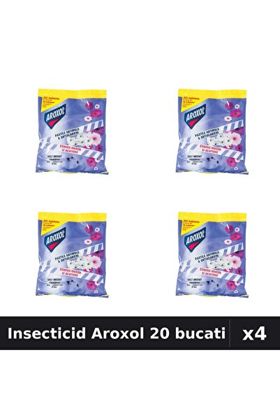 Aroxol Set 4 Insecticid Pastile Anti-Insecte - 20 Bucati, Protectie Gandaci T...