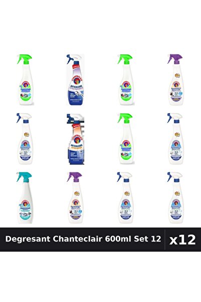 Chanteclair Set 12 Degresant Universal 600-625ml - 7 Arome, Anticalcar, Bicar...