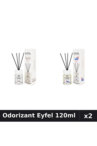 Eyfel Set 2 Odorizante Camera Betisoare 120ml - Bumbac, Orhidee - Parfum Intens