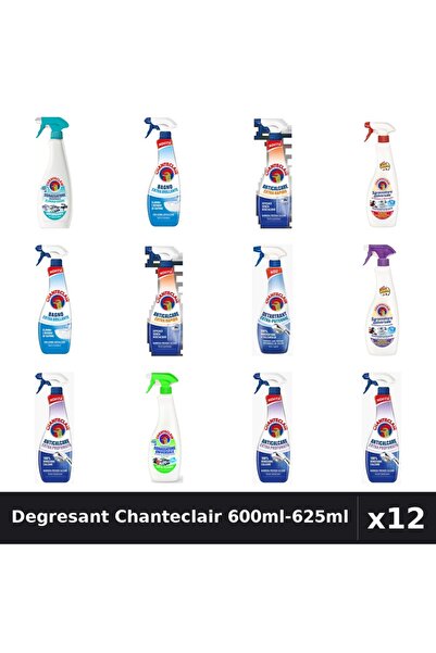 Chanteclair Set 12 Degresant Universal 600ml-625ml - 8 Arome, Anticalcar, Det...