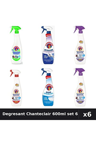 Chanteclair Set 6 Degresant Universal 600ml - Lămâie, Lavandă, Marsilia, Mosc...