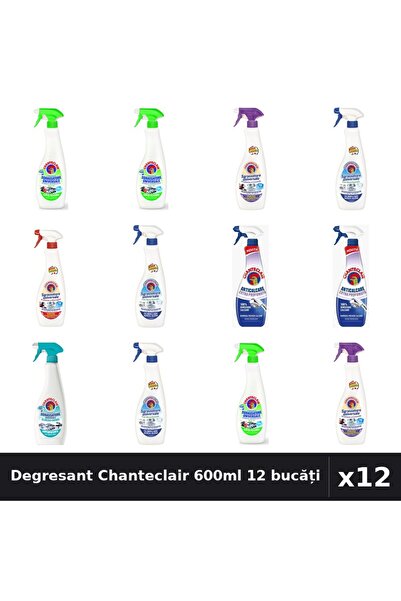 Chanteclair Set 12 Degresant Universal 600-625ml - 6 Arome, Lămâie, Lavandă, ...