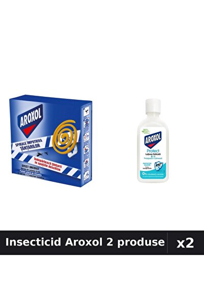 Aroxol Set 2 Insecticid - Pastile Anti-Insecte 10 buc + Loțiune Repelent 85ml