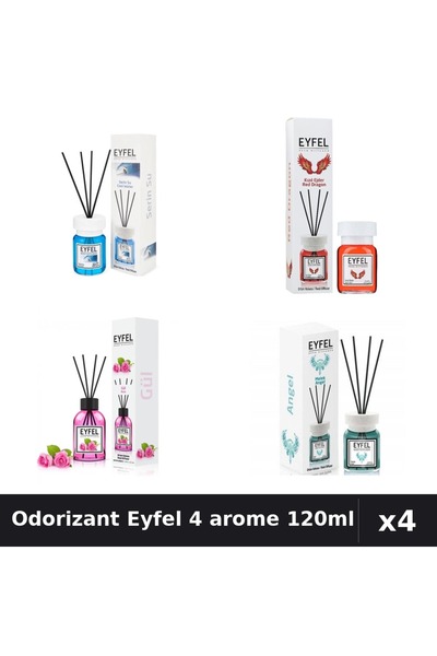 Eyfel Set 4 Odorizant Camera Betisoare 120ml - Angel, Cool Water, Red Dragon,...
