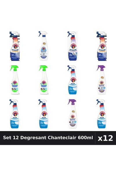 Chanteclair Set 12 Degresant Universal 600ml - Bicarbonat, Extra Parfumat, Ex...