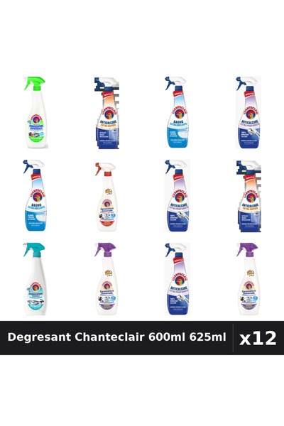 Chanteclair Set 12 Degresant Universal 600ml 625ml - Lămâie, Marsilia, Mosc Alb