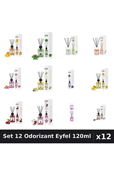 Eyfel Set 12 Odorizante Camera Betisoare, Acacia, Bouquet, Bubble Gum, Cirese...
