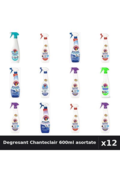 Chanteclair Set 12 Degresant Universal 600ml - 8 Arome, Detartrant 625ml Inclus