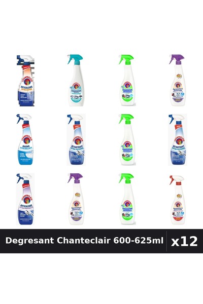 Chanteclair Set 12 Degresant Universal 600-625ml - 9 Arome, Anticalcar, Detar...
