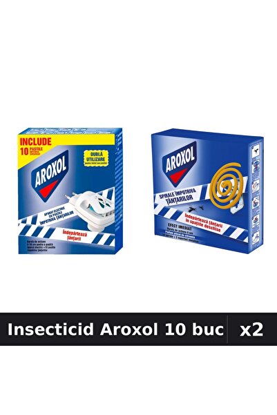 Aroxol Set 2 Insecticid Pastile Spirale Anti-Insecte 10 buc - Protectie Casa