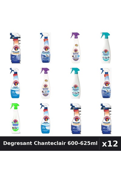 Chanteclair Set 12 Degresant Universal 600-625ml - 7 Arome, Anticalcar, Extra...