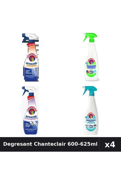 Chanteclair Set 4 Degresant Universal 600-625ml - Lămâie, Anti-Miros, Extra R...