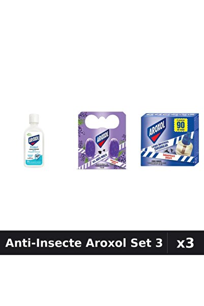 Aroxol Set 3 Insecticid - Loțiune 85ml, Pastile 2buc, Aparat 45 Nopți