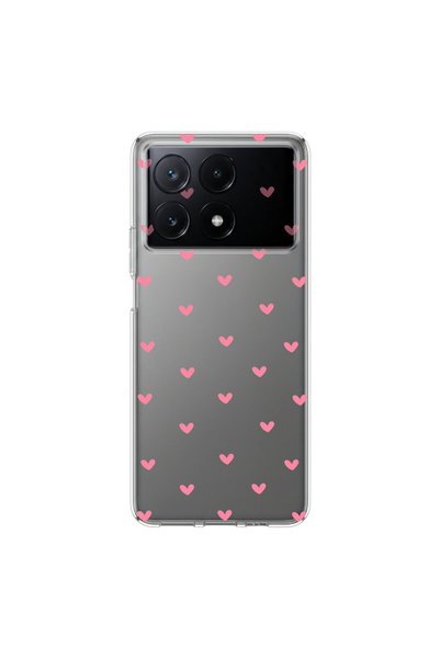 PPKin حافظة شفافة متوافقة مع هاتف Poco X6 Pro بتصميم Heart 5