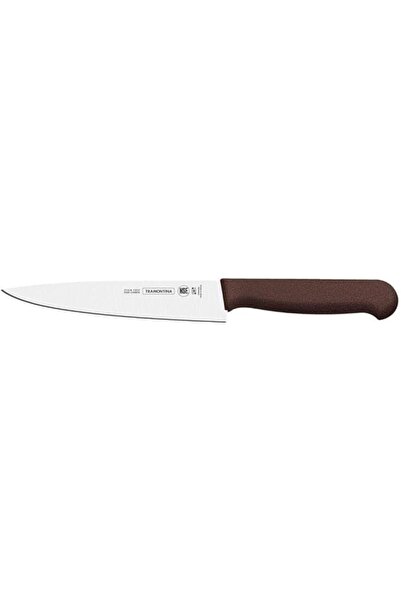 TRAMONTINA Professional meat knife from with stainless steel blade and brown ...