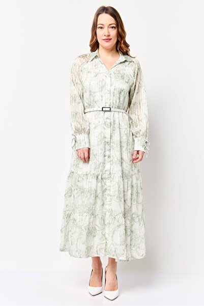 Kathy Ireland Women Floral Print Shirt Dress, Multicolor
