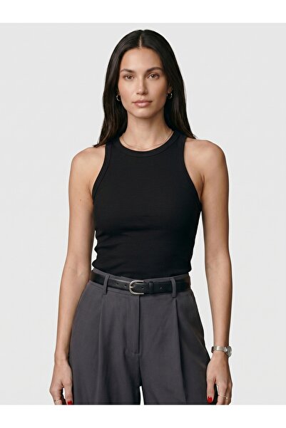 Noe Collection Kadın Halter Yaka Basic Body Slim Fit Dar Kalıp Likralı Vücuda...