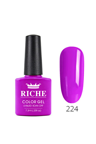 OEM Semi-permanent Nail Polish Riche 224, Pink, 7.3 ml