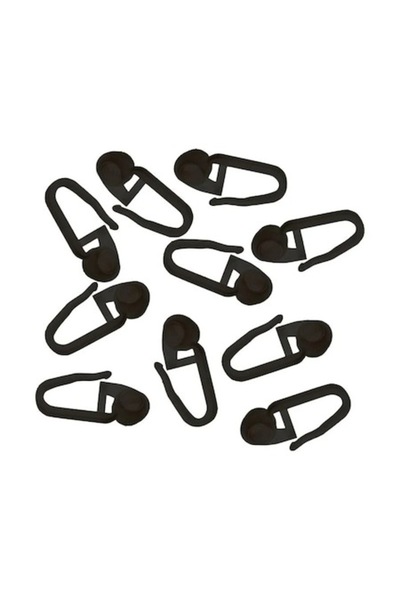 SHOPIENS Set 50 Black Plastic Gliders for Curtain and Drapery Track ABS Diame...