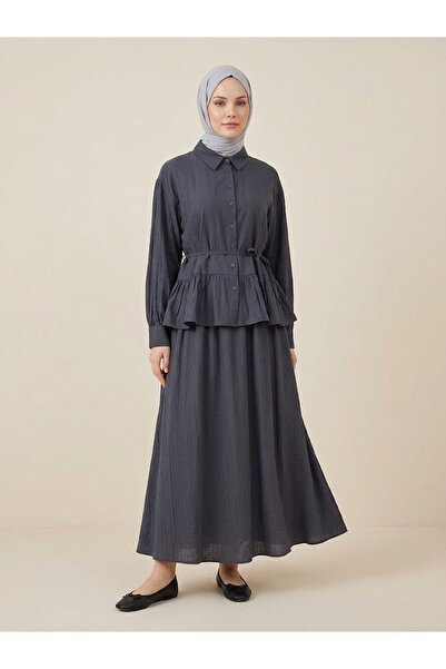 Lunsera Store طقم تنورة مزركشة باللون الفراولة - أنثراسايت