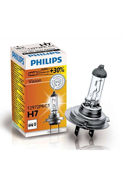 Philips Bec halogen H7 12V 55W Viziune +30% Lumină, Cutie: 1 bucată