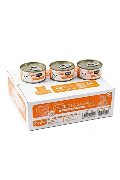 Kit Cat Deboned Chicken & Salmon Toppers 80g Pack of 24