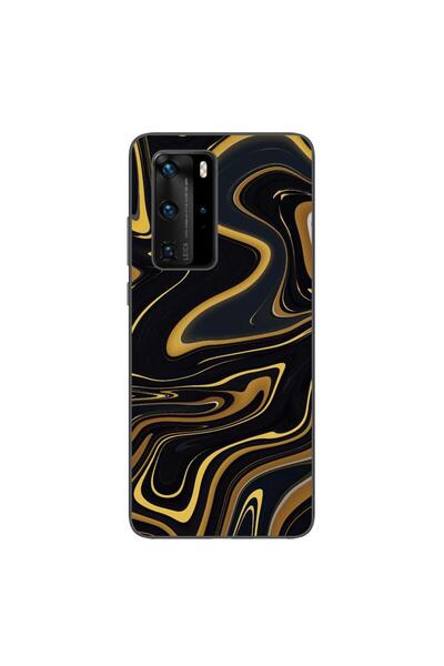 OEM Husa compatibila cu Huawei P40 Pro Silicon Gel Tpu Model Acrylic Glow