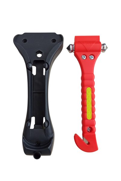 Redno Car Window Breaker - Safety Hammer, Glass Breaker, Seatbelt Cutter, Car Emergency Escape Tools, Life-Saving, Light Reflective, 2 Pcs