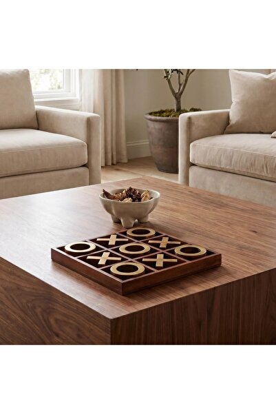 Vi Markets Handcrafted in India, this wooden Tic-Tac-Toe game combines timele...