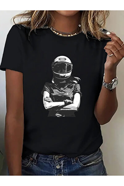 121 Fashionable Women's T-Shirt with Stylish Pattern, Short-Sleeved T-Shirt, ...