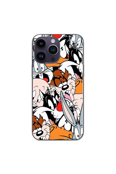 OEM Husa compatibila cu Apple iPhone 14 Pro Max Silicon Gel Tpu Model Looney ...