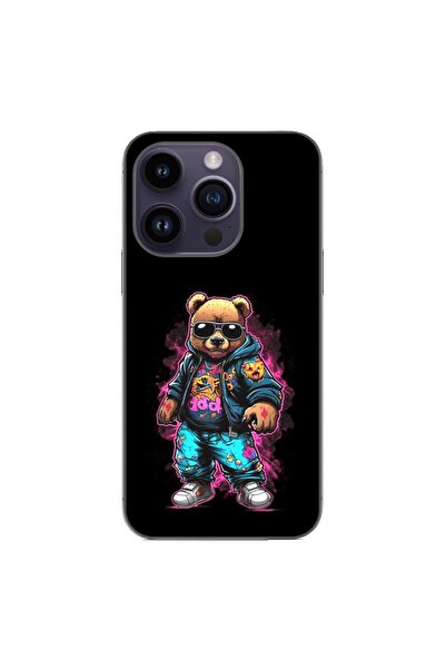 OEM Husa compatibila cu Apple iPhone 14 Pro Silicon Gel Tpu Model Bear Cool B...