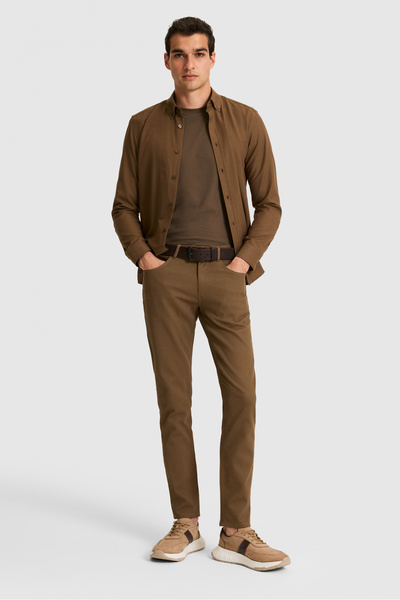 U.S. Polo Assn. Men's Khaki Canvas Trousers 50326183-Vr027