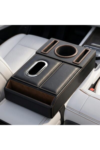 Auto Family FZE Car Armrest Box Storage Booster Pad – Multifunctional Console...