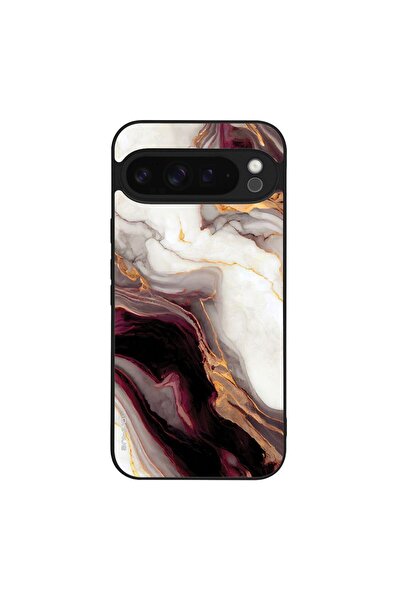 Sonique Θήκη Marble Series για Google Pixel 9 Pro XL 5G Μπορντώ